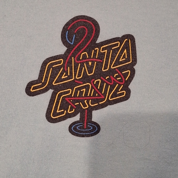 Santa Cruz Women's Turquoise Short Sleeve Crew Neck Logo Tee Size M - Picture 3 of 7